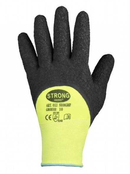 Guantes STRONGHAND NEONGRIP talla 9 amarillo neón/negro (8000140722)