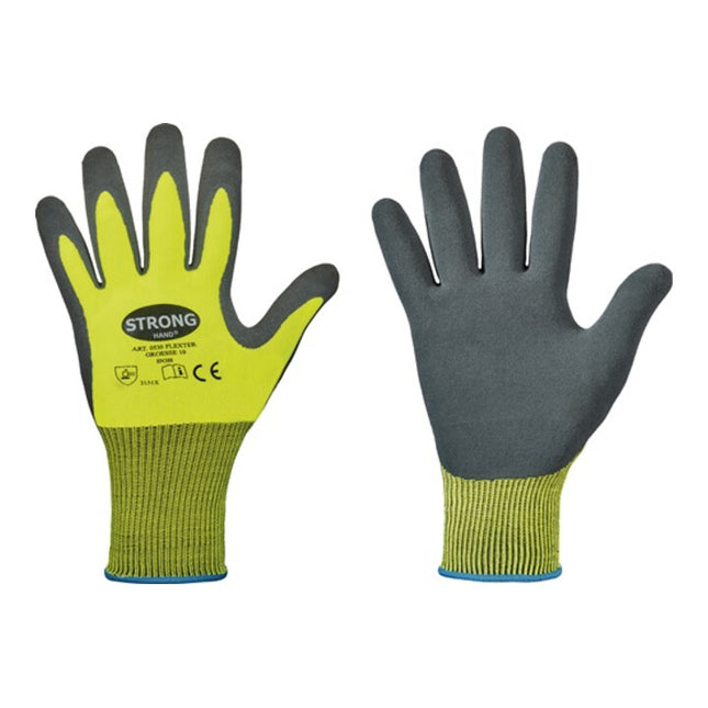 STRONGHAND Gant Flexter taille 8 jaune néon/gris ( 4000391068 )