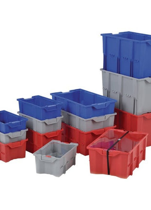LA-KA-PE Swivel stacking container PP red ( 9000446190 )