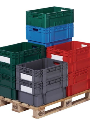 LA-KA-PE Swivel stacking container PP red ( 9000446120 )