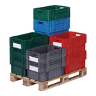 LA-KA-PE Swivel stacking container PP red ( 9000446120 )