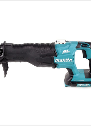 Makita DJR 360 RMK Seghetto diritto 18Vx2 ( 36V ) a batteria in valigetta + 2x Batterie BL 1840 4,0 Ah + Caricabatterie rapido DC 18 RC