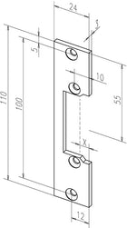 ASSA ABLOY Flachschließblech 106 Stahl verzinkt käntig ( 3324034044 )