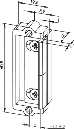ASSA ABLOY Türöffneraustauschstück 1410 universal ( 3000251805 )
