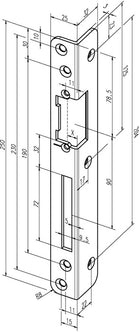 ASSA ABLOY Sicherheits-Winkelschließblech 069 Stärke 3 mm ( 3324034073 )