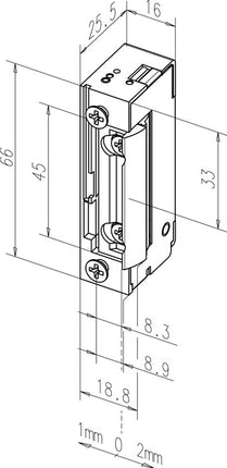ASSA ABLOY Elektrotüröffner 118 E 10-24 V AC/DC Standard ( 3000251936 )