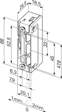 Incontro elettrico ASSA ABLOY 118EY13 ProFix 2 10-24 V AC/DC Standard ( 3324030990 )