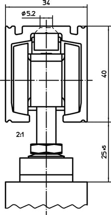 GEZE Amortisseur de fermeture Perlan 140 SoftStop 80 kg EV 1 ( 3326039037 )