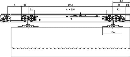GEZE Einzugsdämpfung Perlan 140 SoftStop 80 kg EV 1 ( 3326039043 )