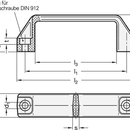 Maniglia per arco GANTER GN 528 l1 179 ±1 mm d1 8,5 mm ( 4601000175 )