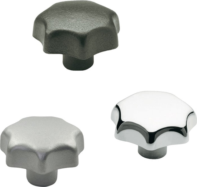Manopola a stella GANTER DIN 6336 con boccola filettata ( 4601000856 )