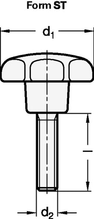 GANTER star knob GN 6336.4 Star knob screw ( 4601000873 )