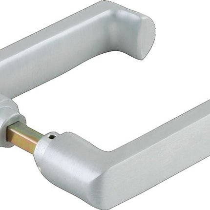 Maniglia a leva in vetro DORMA-GLAS coppia RONDO metallo chiaro anodizzato argento ( 3000254501 )