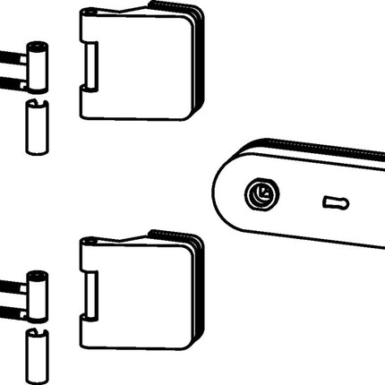 DORMA-GLAS Ferrure de porte en verre STUDIO Rondo/OFFICE Junior métal léger niro anodisé ( 3000254462 )