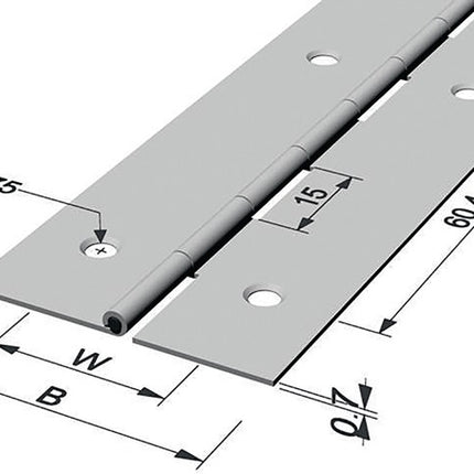 Cerniera ad asta PG Larghezza cerniera aperta 32 mm Spessore materiale 0,7 mm ( 3000272006 )