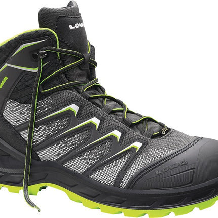 LOWA Sicherheitsstiefel Larrox Work GTX grey Mid Größe 48 grau/grün ( 8000469073 )