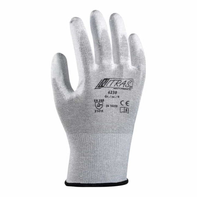 Gants NITRAS 6230 taille 8 gris/blanc ( 8000235152 )