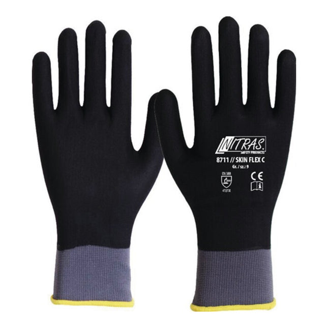 NITRAS Gant SKIN FLEX C taille 9 gris/noir ( 8000636600 )