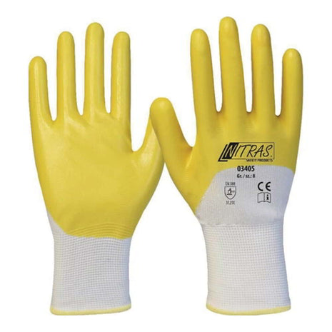 Guantes NITRAS 03405 talla 11 blanco/amarillo (8000636648)
