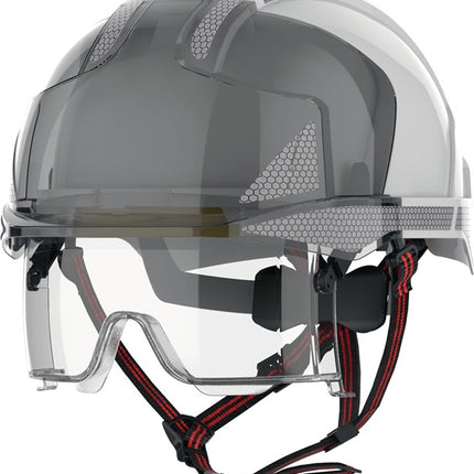 Casco da arrampicata industriale JSP EVO(R) VISTAlens(R) Dualswitch(TM) bianco/fumo ( 4000370818 )