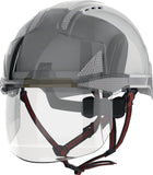 Casco da arrampicata industriale JSP EVO(R) VISTAshield(R) Dualswitch(TM) bianco/fumo ( 4000370817 )
