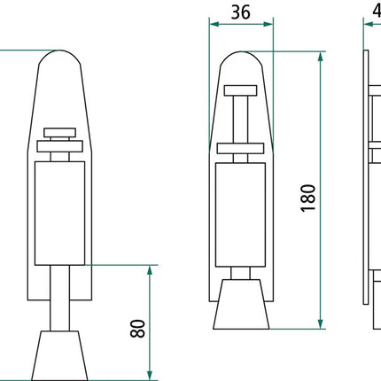 INTERSTEEL Türfeststeller 0035.4440 Edelstahl matt ( 3000210970 )
