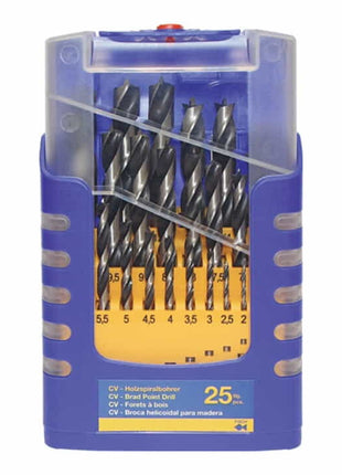 Zestaw wierteł krętych do drewna FISCH-TOOLS 012K 25-częściowy ( 4000863169 )