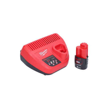 Milwaukee M12 FHIR14-201 Akku Ratsche 12 V 47 Nm 1/4" Brushless + 1x Akku 2,0 Ah + Ladegerät