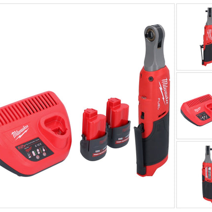 Milwaukee M12 FHIR14-252 Akku Ratsche 12 V 47 Nm 1/4" Brushless + 2x Akku 2,5 Ah + Ladegerät