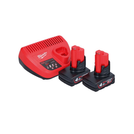 Milwaukee M12 FHIR14-402 Akku Ratsche 12 V 47 Nm 1/4" Brushless + 2x Akku 4,0 Ah + Ladegerät