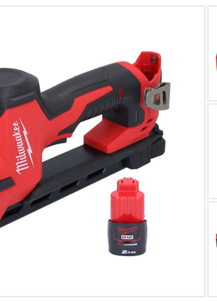 Milwaukee M12 BCST-201 cordless tacker 12 V 19 x 25.4 mm + 1x rechargeable battery 2.0 Ah - without charger