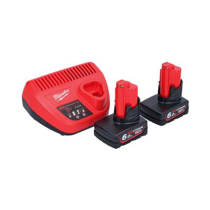 Milwaukee M12 PCG/310-602 Akku Kartuschenpresse 12 V 310 ml + 2x Akku 6,0 Ah + Ladegerät