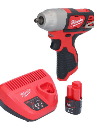 Milwaukee M12 BIW38-201 avvitatore a impulsi a batteria 12 V 135 Nm 3/8" + 1x batteria ricaricabile 2,0 Ah + caricatore