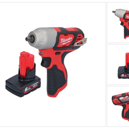 Avvitatore a impulsi a batteria Milwaukee M12 BIW38-601 12 V 135 Nm 3/8" + 1x batteria ricaricabile 6,0 Ah - senza caricabatterie