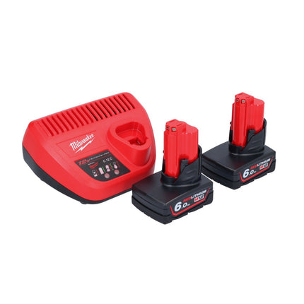 Milwaukee M12 BIW38-602 Clé à choc sans fil 12 V 135 Nm 3/8 + 2x batterie 6,0 Ah + chargeur
