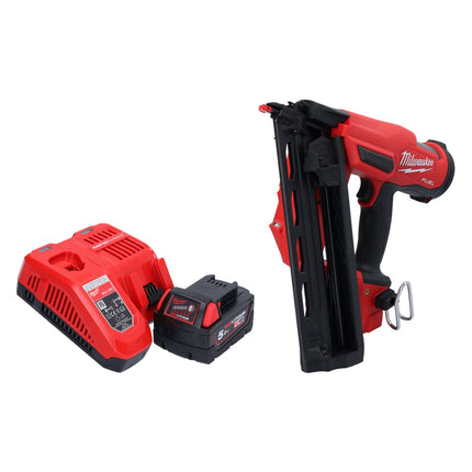 Milwaukee M18 FN16GA-501 Chiodatrice a batteria 18 V 32 - 64 mm brushless + 1x batteria ricaricabile 5,0 Ah + caricabatterie