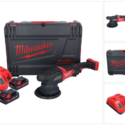 Polisseuse excentrique sur batterie Milwaukee M18 FROP21-302X 18 V 150 mm brushless + 2x batteries 3,0 Ah + chargeur + boîtier HD