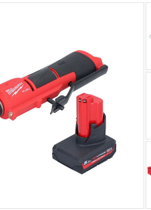 Milwaukee M12 FTB-501 Smerigliatrice a batteria 12 V 7/16" Hex Brushless + 1x batteria 5.0 Ah - senza caricabatterie