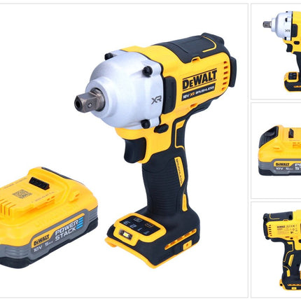 DeWalt DCF 892 N Akku Schlagschrauber 18 V 812 Nm 1/2" Brushless + 1x Powerstack Akku 5,0 Ah - ohne Ladegerät