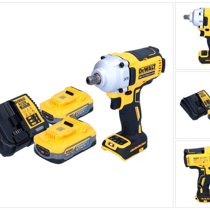 DeWalt DCF 892 H2 Akku Schlagschrauber 18 V 812 Nm 1/2" Brushless + 2x Powerstack Akku 5,0 Ah + Ladegerät