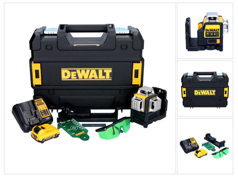 Dewalt DCE 089 D1G Cordless multi-line laser 12 V 3x 360° green + 1x rechargeable battery 2.0 Ah + charger + TSTAK