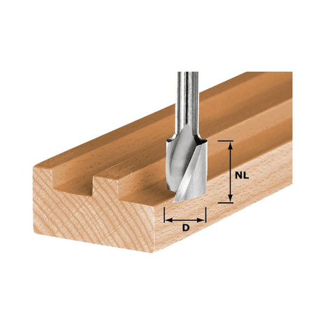 Festool HW Spi S8 D4/10 spiral slot cutter 4 x 10 x 45 x 8 mm ( 490977 ) for router OF 900, OF 1000, OF 1010, OF 1010 R, OF 1400, OF 2000, OF 2200