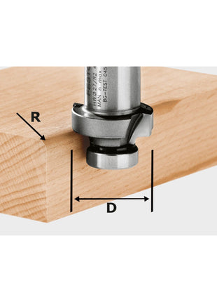 Festool HW R4-OFK 500 frez zaokrąglający 27,0 x 4,0 mm ( 490094 ) do frezarki górnowrzecionowej OFK 500
