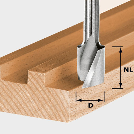 Festool HS Spi S8 D18/25 spiral slot cutter 18 x 25 x 57 x 8 mm ( 490950 ) for router OF 900, OF 1000, OF 1010, OF 1010 R, OF 1400, OF 2000, OF 2200