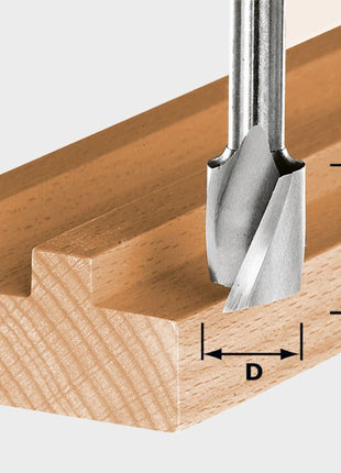 Festool HS Spi S8 D18/25 Spiralnutfräser 18 x 25 x 57 x 8 mm ( 490950 ) für Oberfräse OF 900, OF 1000, OF 1010, OF 1010 R, OF 1400, OF 2000, OF 2200