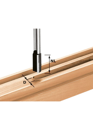 Festool HW S8 D12/20 fresa per scanalature 60 x 20 x 12 x 8 mm ( 490962 ) per frese OF 900, OF 1000, OF 1010, OF 1010 R, OF 1400, OF 2000, OF 2200