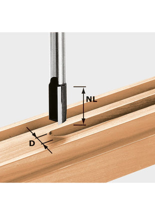 Festool HW S8 D18/30 fresa per scanalature 18 x 30 x 65 x 8 mm ( 490969 ) per frese OF 900, OF 1000, OF 1010, OF 1010 R, OF 1400, OF 2000, OF 2200