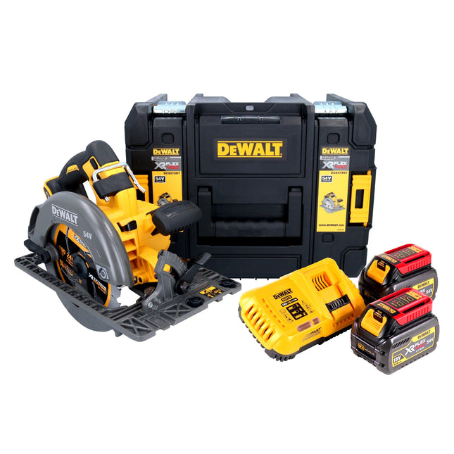 DeWalt DCS 579 T2T Sega circolare a batteria 54 V FlexVolt 190 mm Brushless + 2x batteria 6,0 Ah + caricabatteria + TSTAK