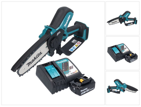 Makita DUC 150 RT01 Cordless chainsaw 18 V 15 cm brushless + 1x battery 5.0 Ah + charger