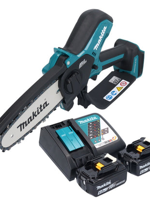 Makita DUC 150 RG201 Cordless chainsaw 18 V 15 cm brushless + 2x battery 6.0 Ah + charger